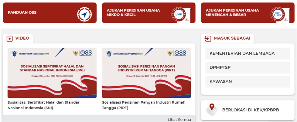 cara masuk oss
