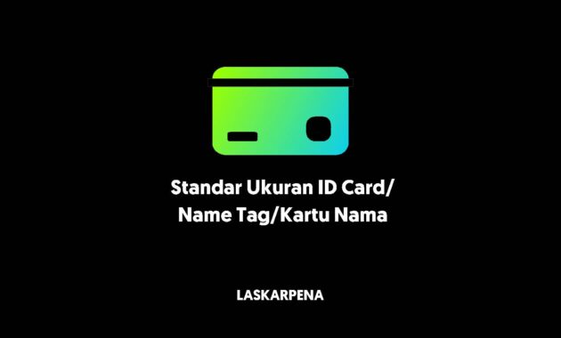 Standar Ukuran ID Card Name Tag Kartu Nama